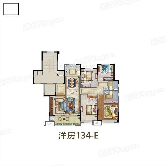 东海府洋房134-E 4室2厅2卫1厨