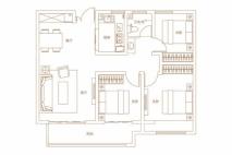 国安·天悦城B2户型建筑面积约96平米 3室2厅1卫1厨