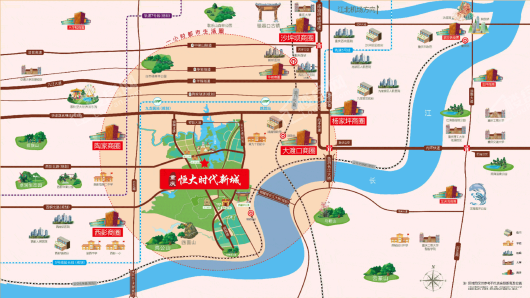 重庆恒大时代新城交通图