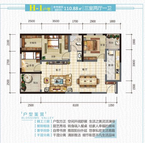 H1-110.88平户型图