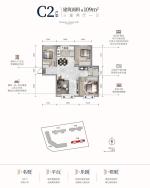 学府华庭-C2户型-三室两厅一卫-109平米