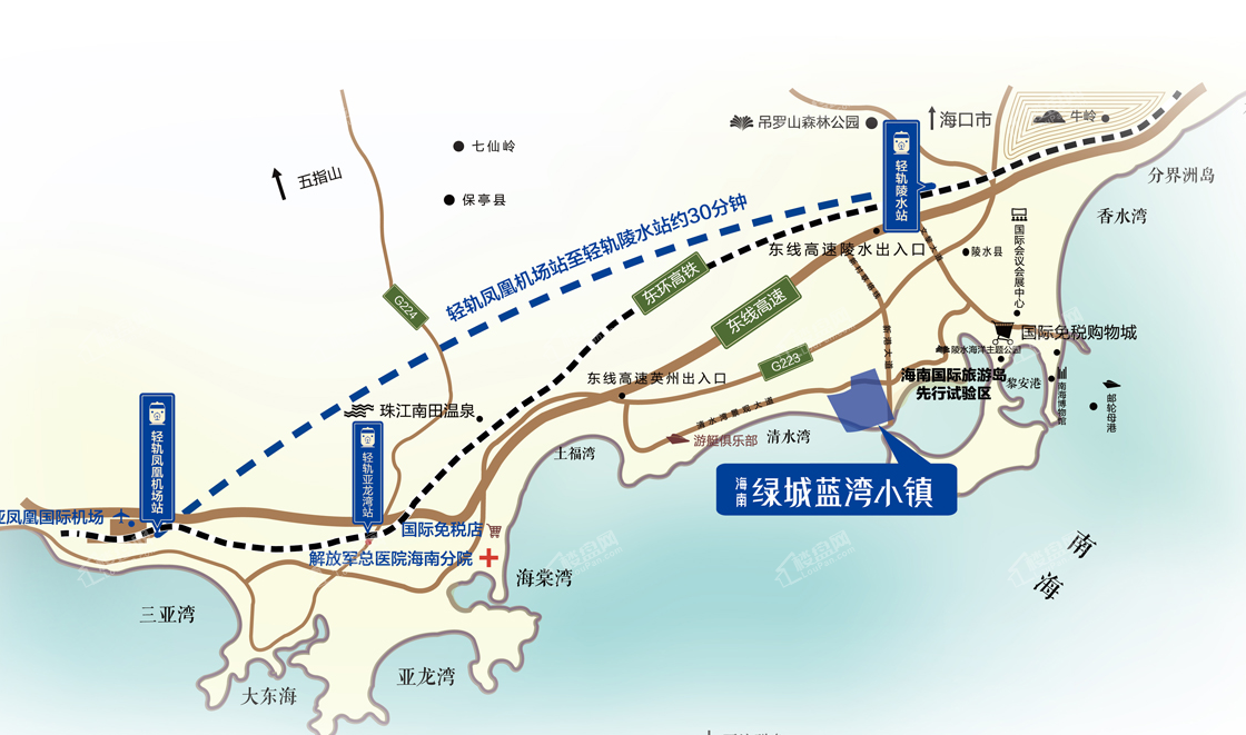 绿城蓝湾小镇交通路线图