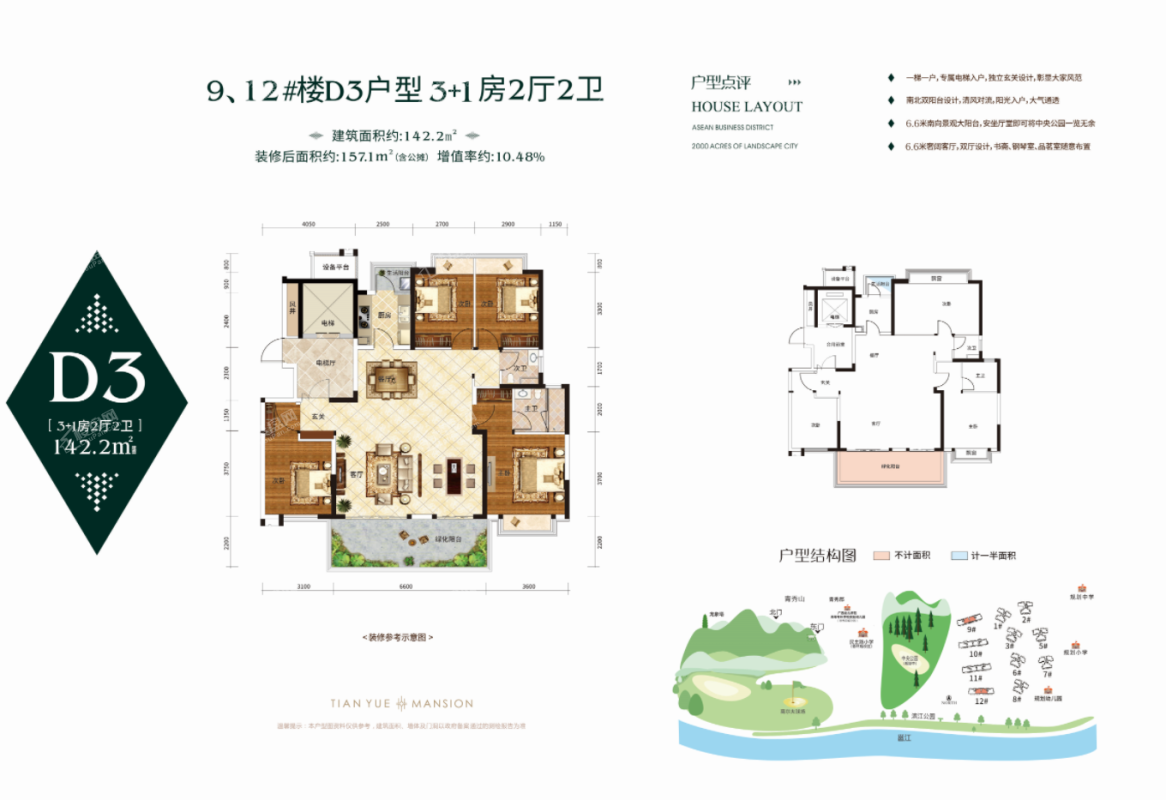 保利天悦台9/12#楼D3户型