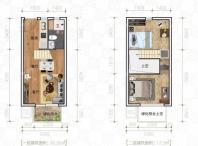 广源凤岭壹号院30㎡公寓户型图