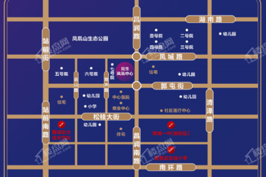 民生·凤凰中心交通图