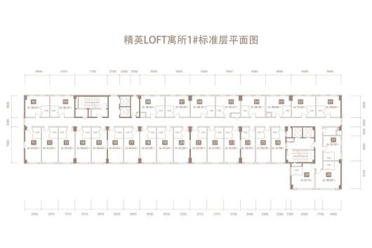 和润广场loft公寓平面图 1室1厅1卫1厨