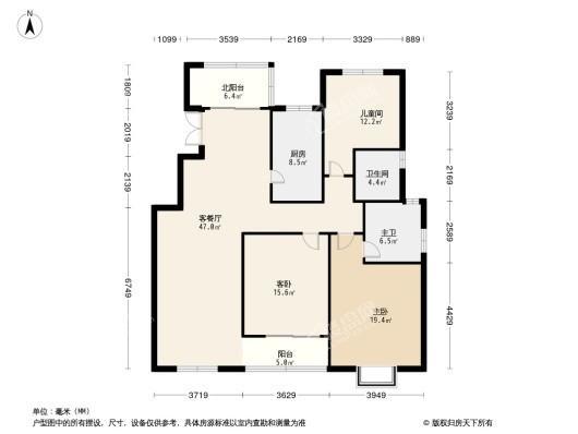 海玥南山3居室户型图