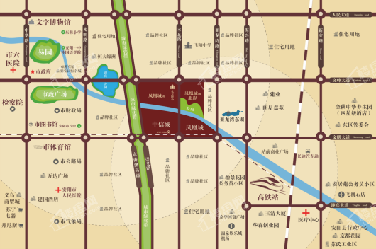 中信 凤凰城北岸项目交通图