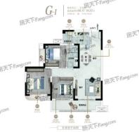 时代君临阁二期G-1（高层户型） 3室2厅1卫1厨