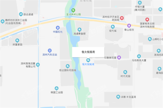 滨州恒大悦珑湾交通图