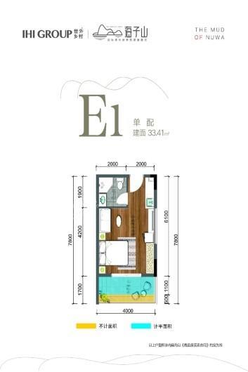 海子山国际森林康养旅游度假区E1 1室1厅1卫1厨