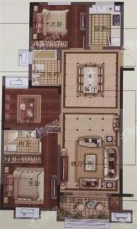 香格里拉·公馆户型图 3室2厅2卫1厨