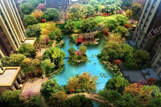 狮子城海棠园樾府绿化