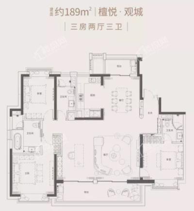 189m²户型图