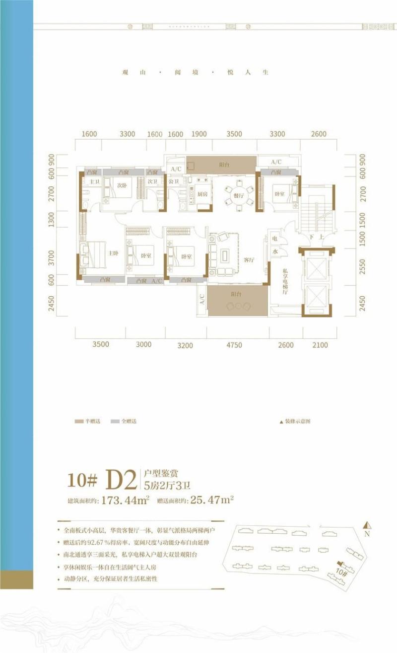 万腾观山悦10栋D2户型