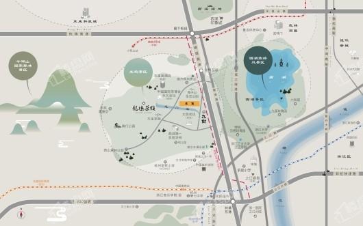 龙坞茶镇住宅项目交通图