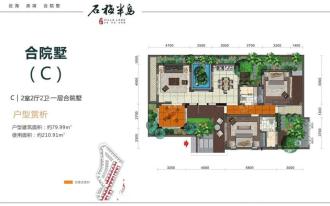 石梅半岛合院墅C户型 2室2厅2卫  建筑面积79.99㎡.jpg