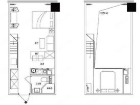 B户型建面约55㎡