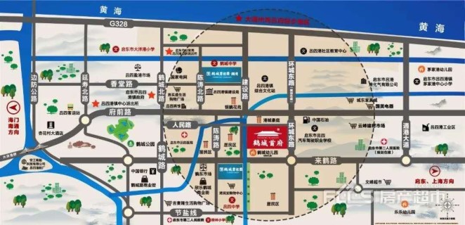 鹤城首府位置图