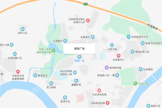 新昌广场交通图