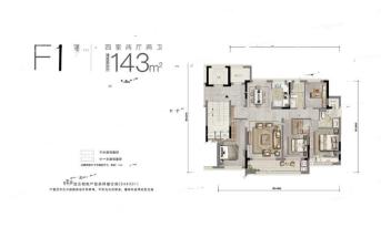 洋房F1户型143平