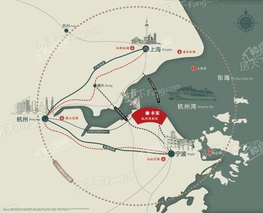 宁波杭州湾碧桂园中南海上传奇区位示意效果图