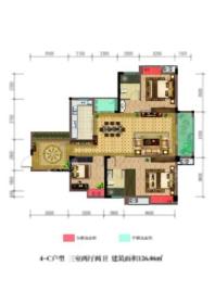 汇霖·智慧城三室两厅两卫建面126.06平米 3室2厅2卫1厨