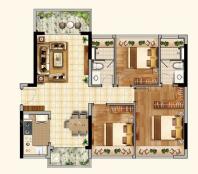 龙光玖誉山C3户型3房2厅2卫98㎡
