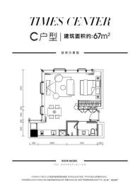 C户型， 公寓， 建筑面积约67.00平米