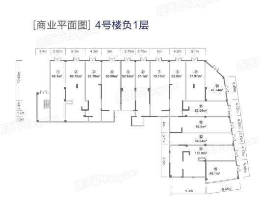 鲁能南渝星城秀街4#-1层 1室