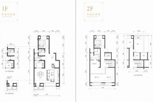 保利大国璟国派洋墅B2户型 3室2厅2卫1厨