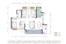 中建瑾和城大平层18B户型 3室2厅2卫1厨