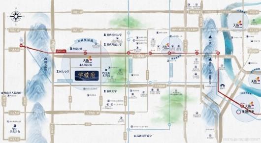 重庆龙湖香港置地学樘府交通图