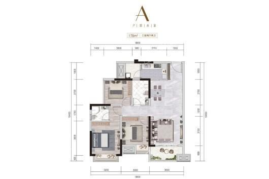 成都城投锦樾峰境3、4、5#A户型 3室2厅2卫1厨