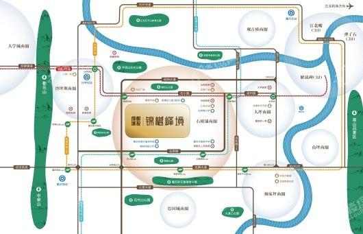 成都城投锦樾峰境交通图