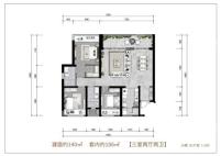 招商·云邸B1户型 3室2厅2卫1厨