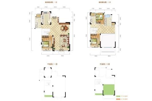 恒大翡翠湾B户型 3室2厅3卫1厨