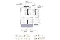 龙信家园高层悦珑户型 3室2厅2卫1厨