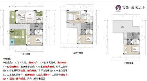 168㎡合院户型图