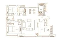 悦隽时代A户型（125 m2 2+1房两厅两卫） 3室2厅2卫1厨