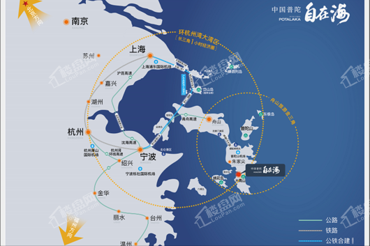 中国·普陀自在海项目区位图