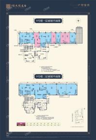 恒大悦龙台9#楼一层、二层商铺平面图