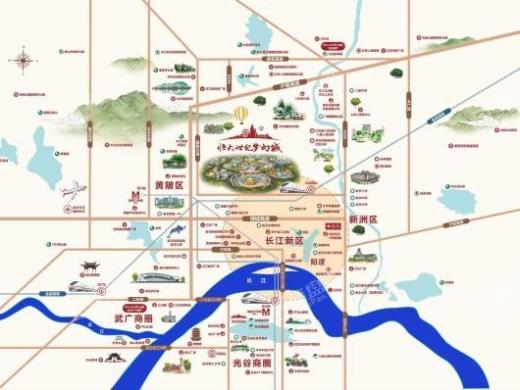 武汉恒大世纪梦幻城交通图