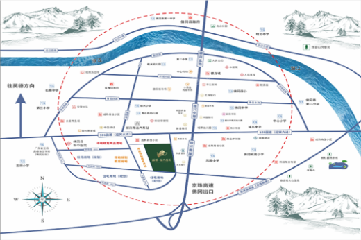 新旭东方春天交通图