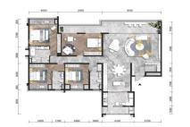 B户型 4室2厅3卫 建筑面积约189.00平米