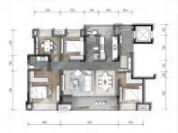 B户型， 4室2厅2卫1厨， 建筑面积约137.00平米