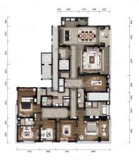 6室2厅5卫1厨， 建筑面积约457.00平米