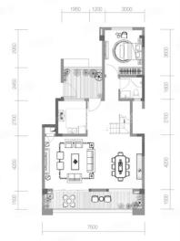 B2叠拼， 叠加别墅， 建筑面积约132.00平米