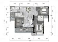 洋楼云界户型， 3室2厅2卫1厨， 建筑面积约99.00平米