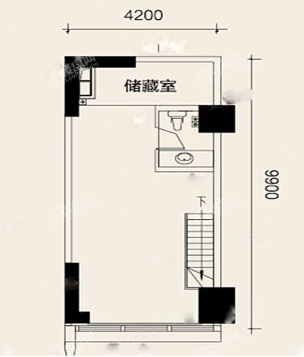 A户型， 公寓， 建筑面积约54.00平米